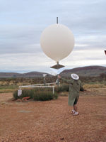 We witness the release of the morning hydrogen balloon